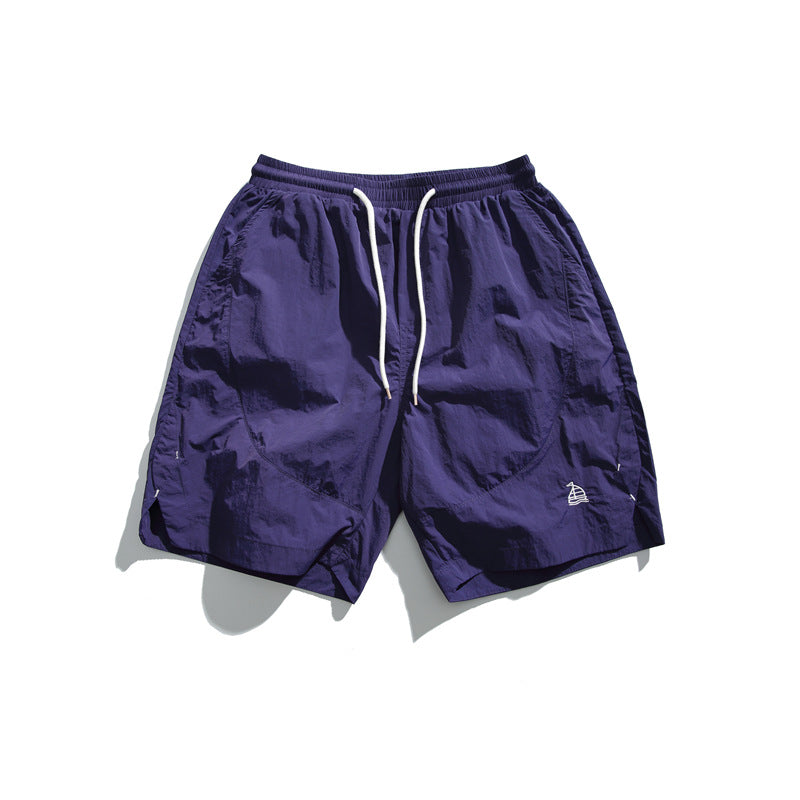 Embroidered Quick-Dry Casual Shorts