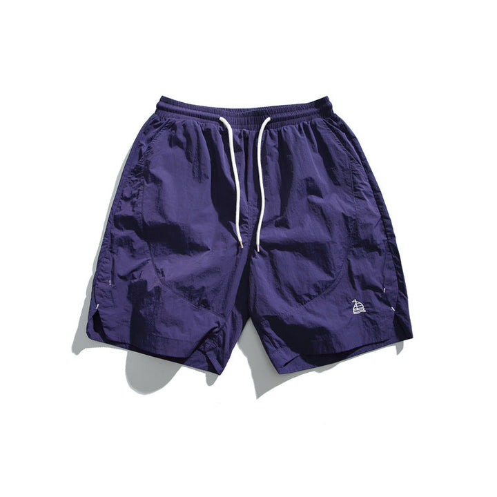 Embroidered Quick-Dry Casual Shorts