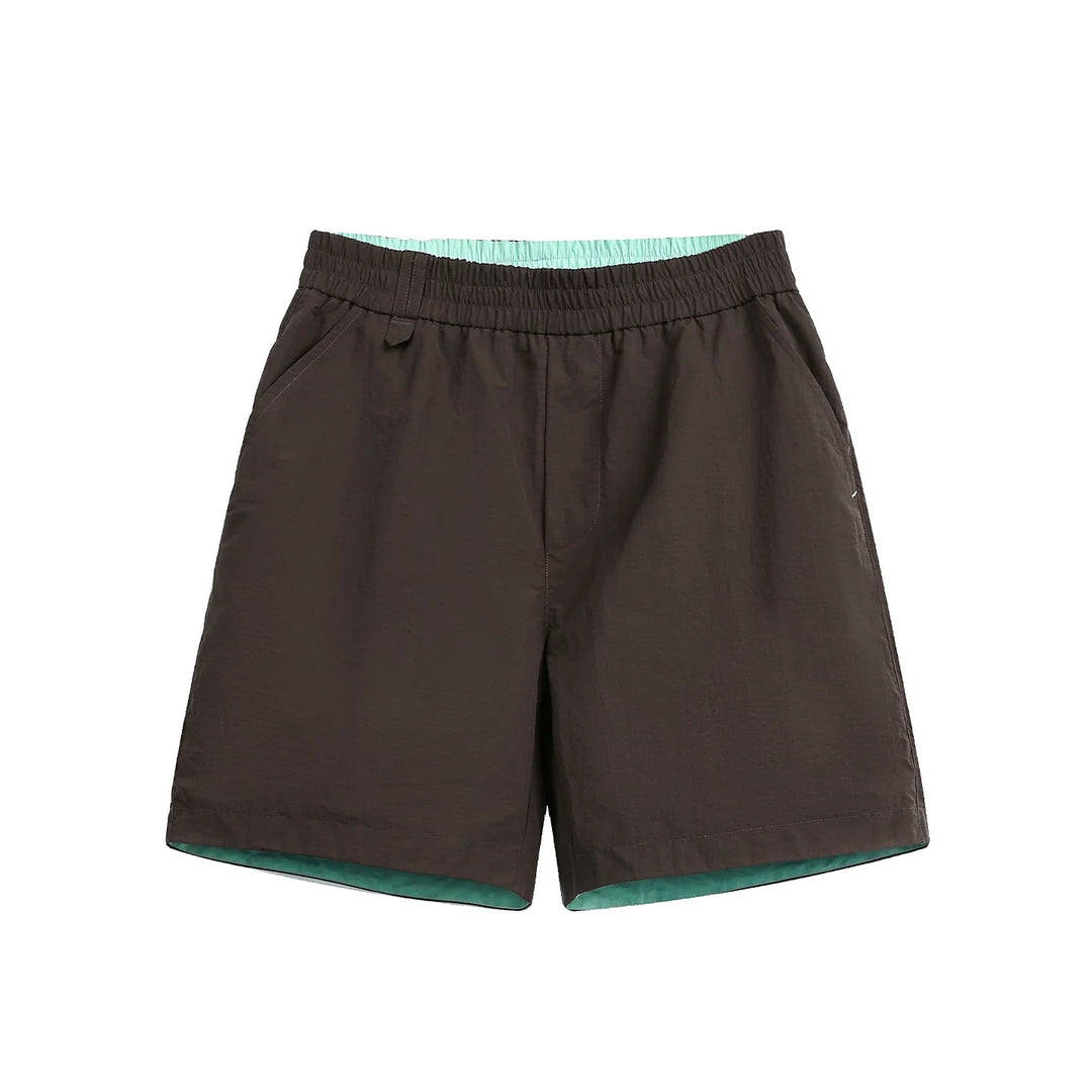 Color-blocked Rolled-up Water-repellent Shorts