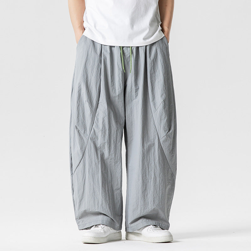 Retro Quick-drying Pleated Outdoor Trousers
