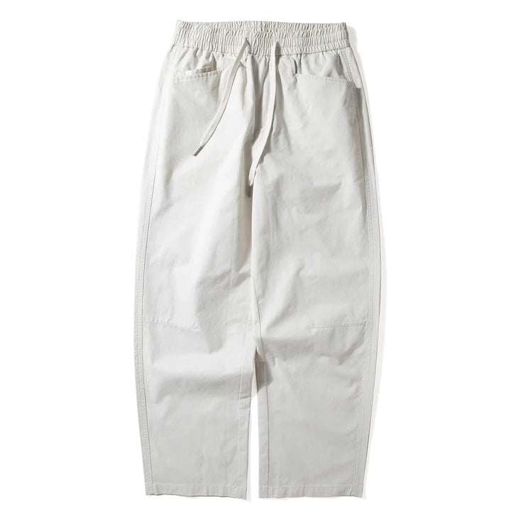 Elastic Waist Drawstring Loose Straight Leg Pants