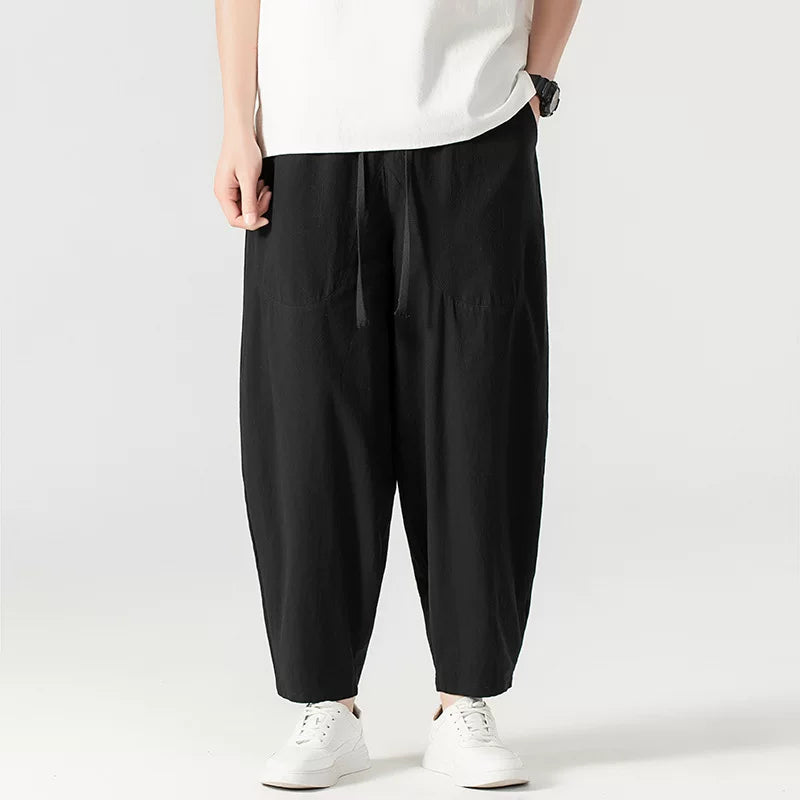 Loose-fitting Retro Lantern Pants