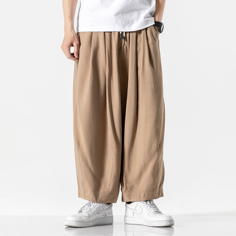 Straight-leg Casual Retro Lantern Pants