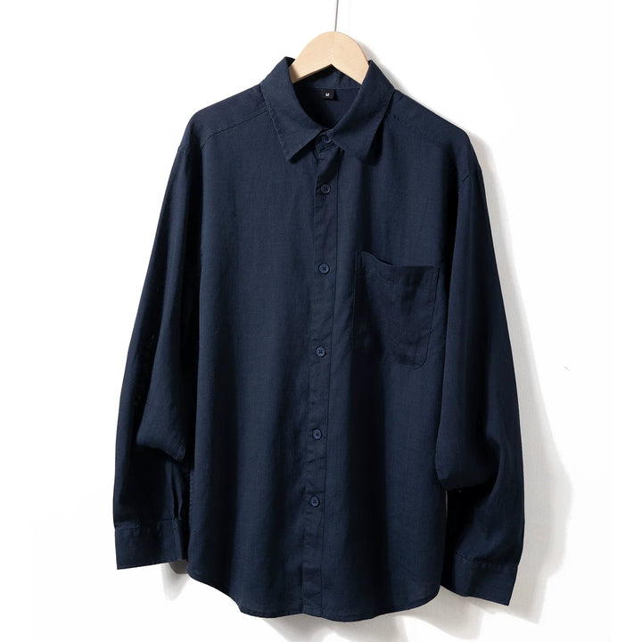 Linen Drape Loose Casual Shirt