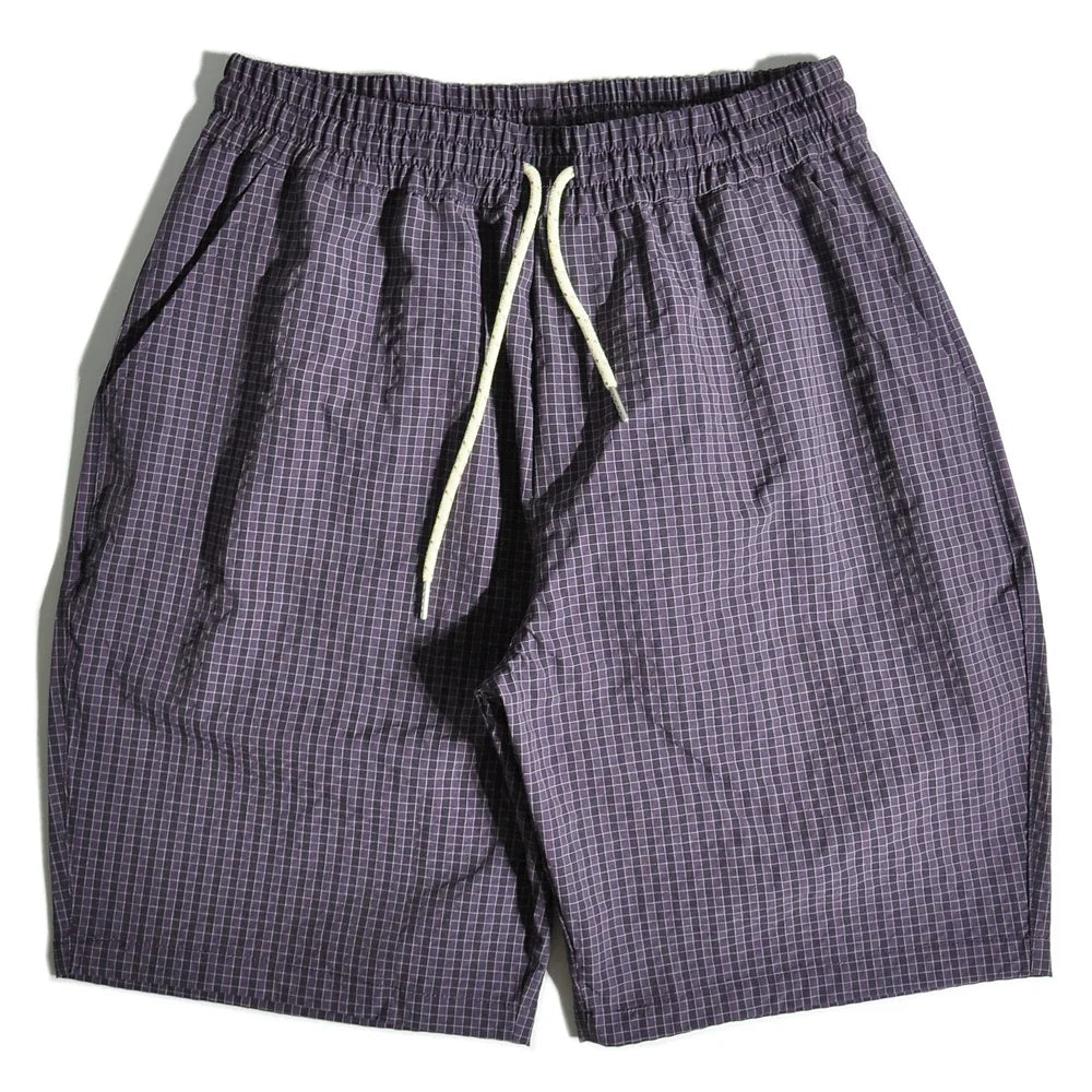 Outdoor Seersucker Plaid Beach Shorts