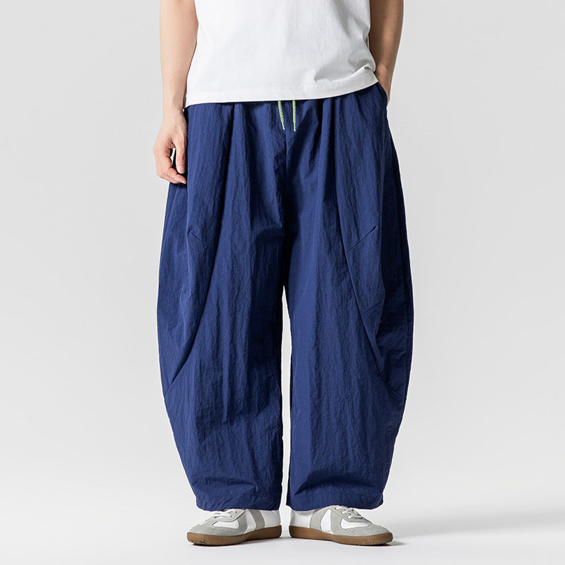 Retro Quick-drying Pleated Outdoor Trousers