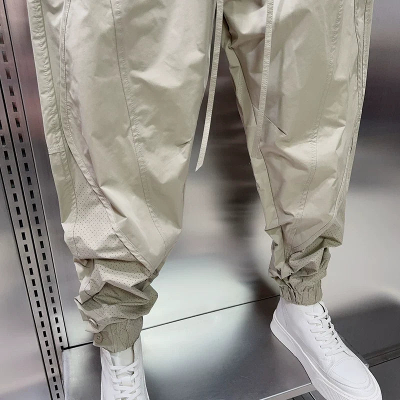 Breathable Mesh Loose-fitting Utility Harem Pants