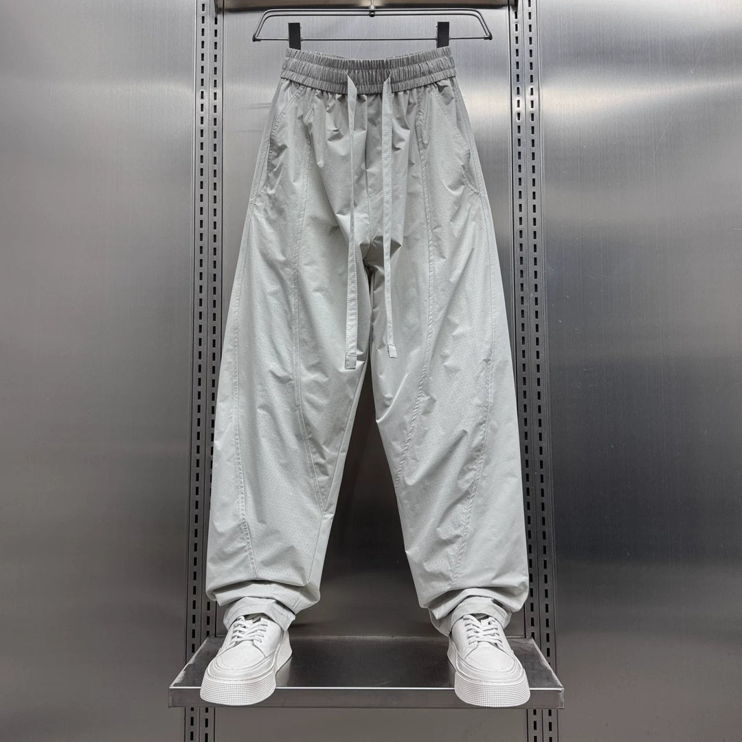 Loose-fitting Breathable Mesh Scimitar Casual Pants