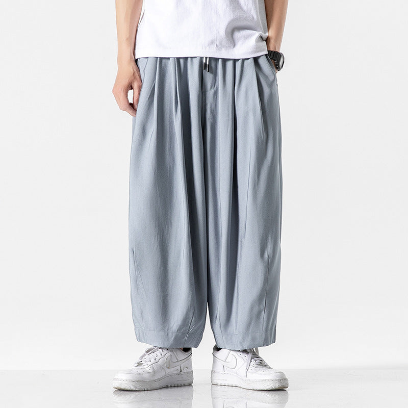 Straight-leg Casual Retro Lantern Pants