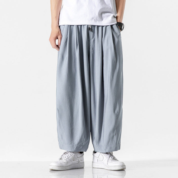 Straight-leg Casual Retro Lantern Pants