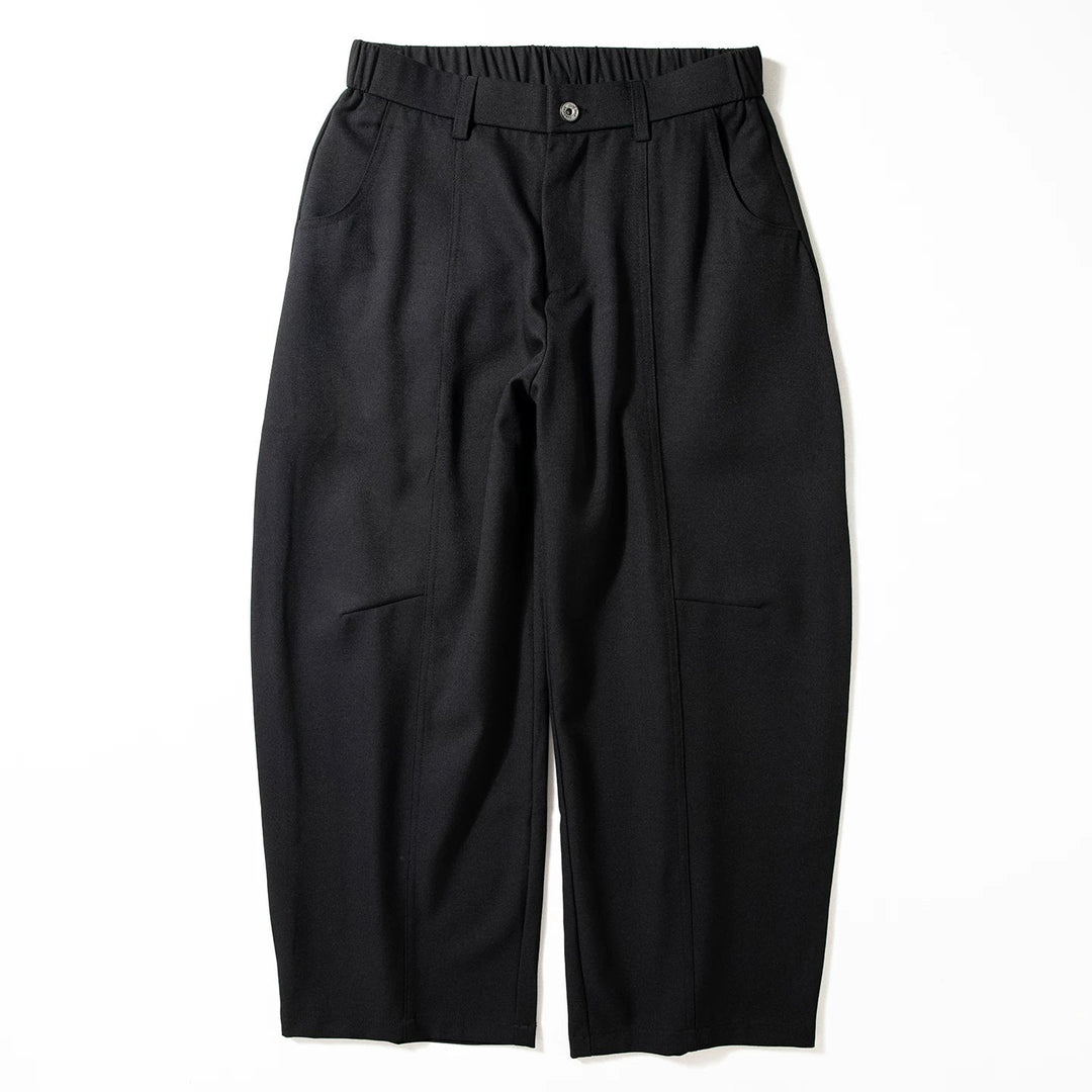 Flowy Wide-leg Straight Cropped Trousers