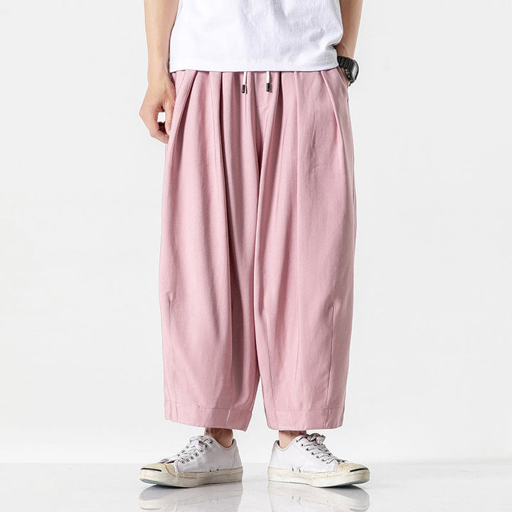 Straight-leg Casual Retro Lantern Pants