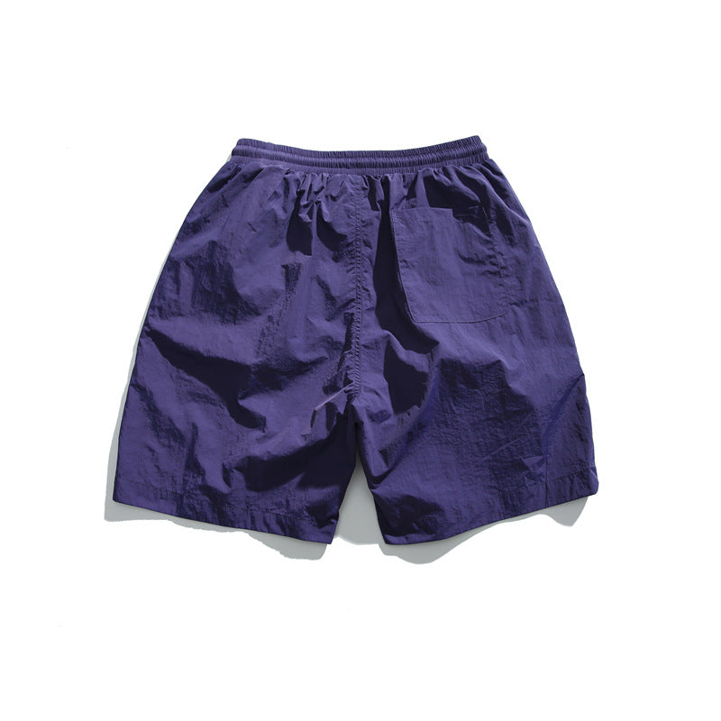 Embroidered Quick-Dry Casual Shorts