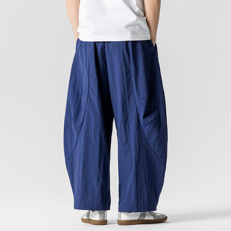 Retro Quick-drying Pleated Outdoor Trousers