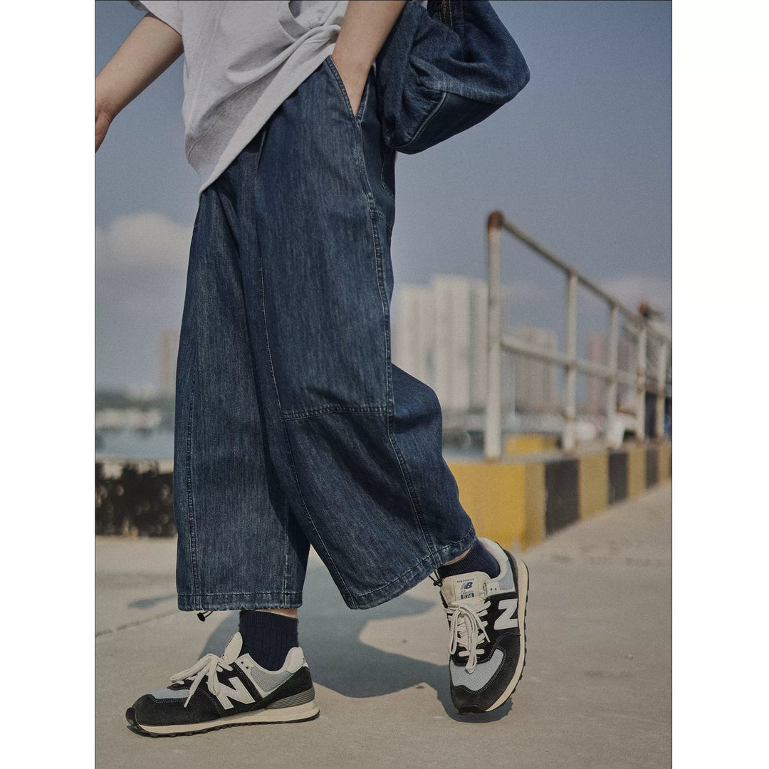 Cropped Loose-fitting Casual Jeans
