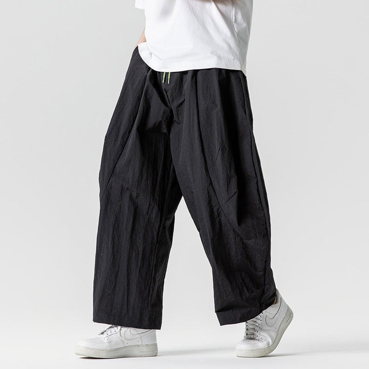 Retro Quick-drying Pleated Outdoor Trousers