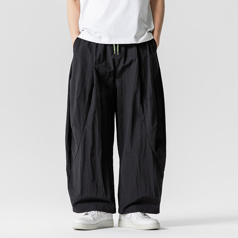 Retro Quick-drying Pleated Outdoor Trousers