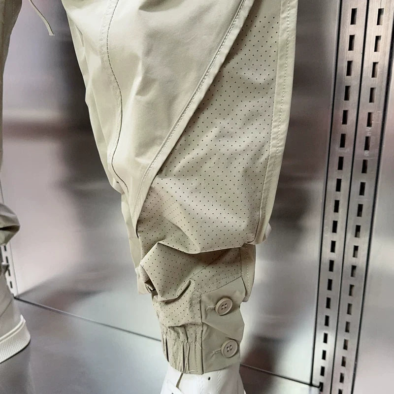 Breathable Mesh Loose-fitting Utility Harem Pants