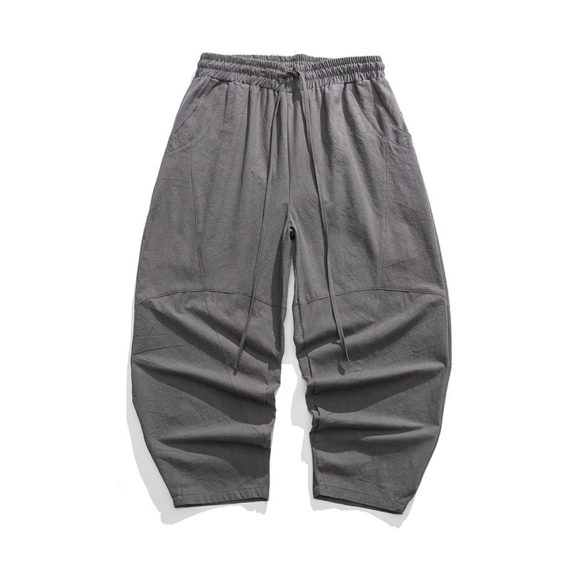 Linen Casual Lantern Wide-leg Pants