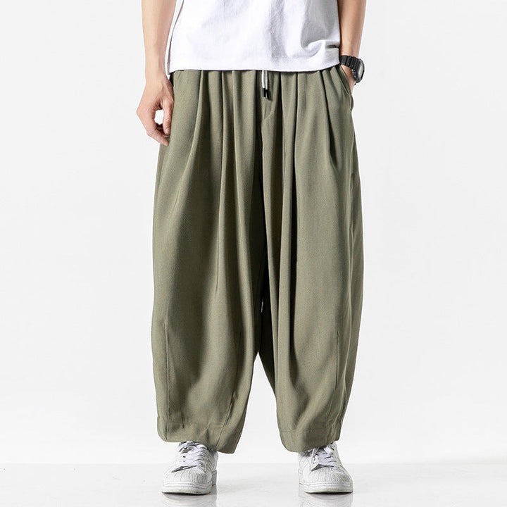 Straight-leg Casual Retro Lantern Pants