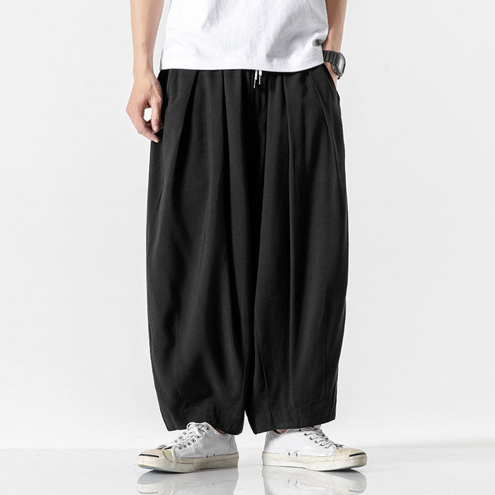 Straight-leg Casual Retro Lantern Pants