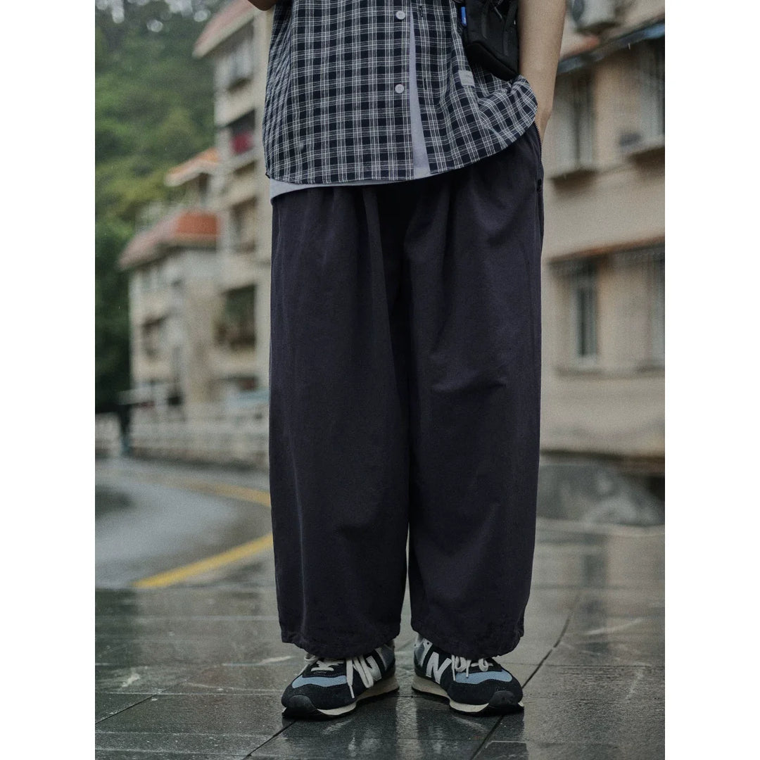 Japanese Retro Loose Straight Leg Casual Pants