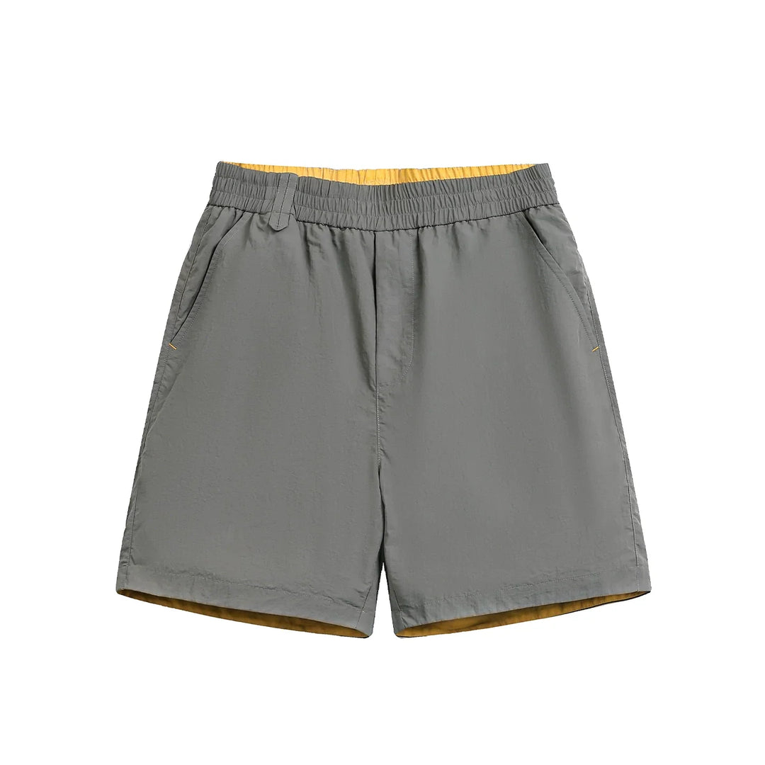 Color-blocked Rolled-up Water-repellent Shorts