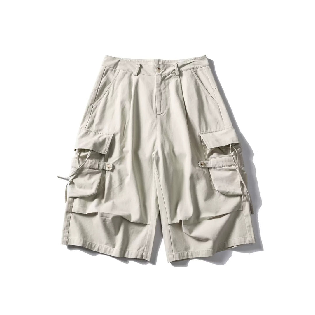 Large Pocket Cropped Casual Pants