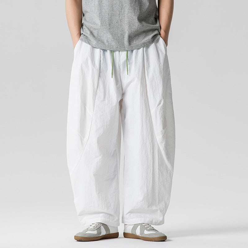 Retro Quick-drying Pleated Outdoor Trousers