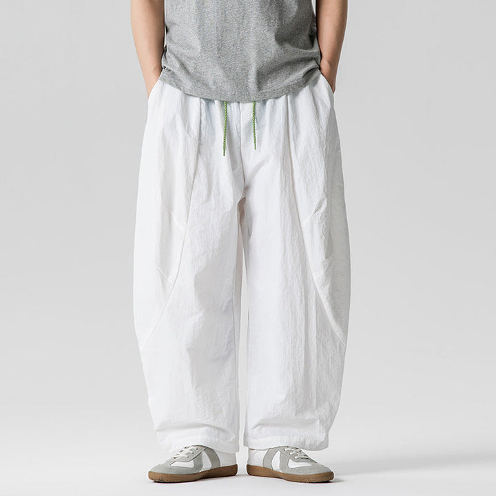 Retro Quick-drying Pleated Outdoor Trousers