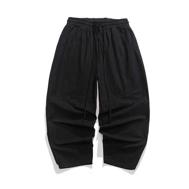 Linen Casual Lantern Wide-leg Pants