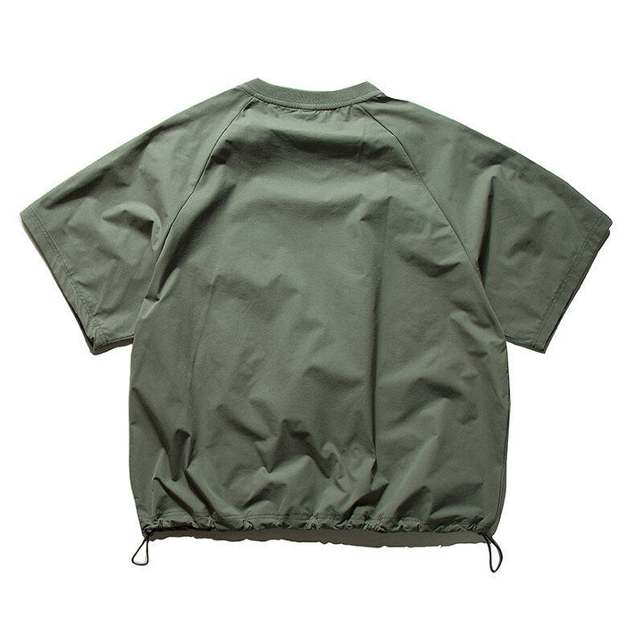 Quick-Drying Crew Neck T-Shirt with Drawstring