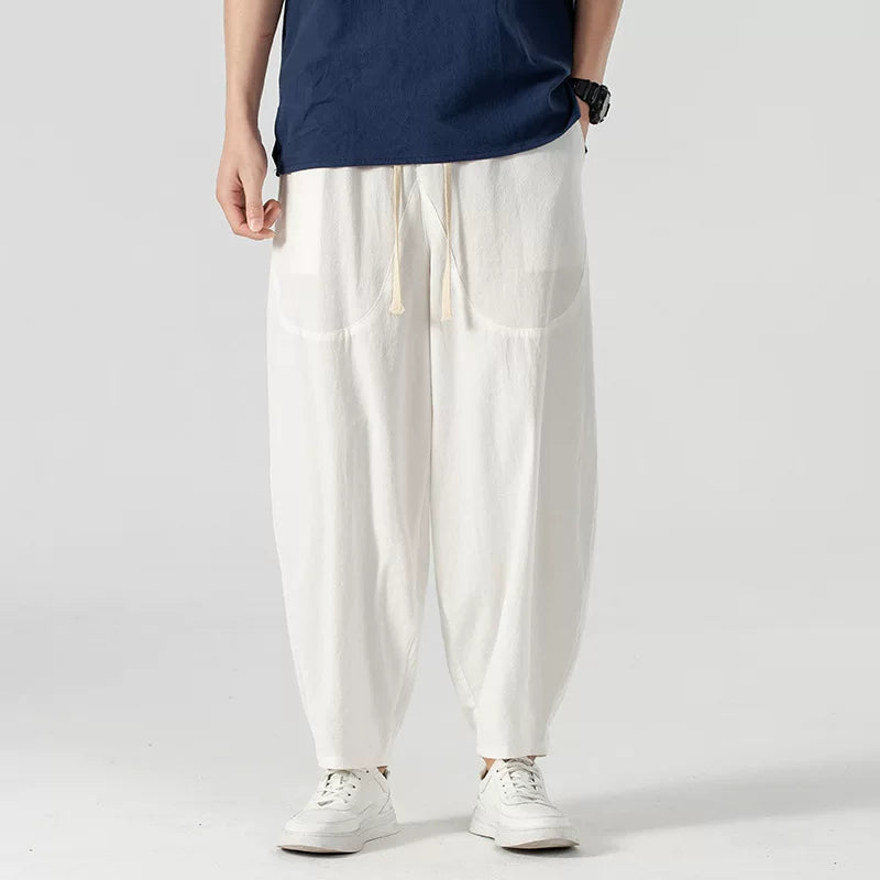 Loose-fitting Retro Lantern Pants