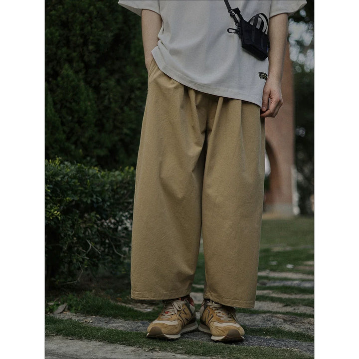 Japanese Retro Loose Straight Leg Casual Pants