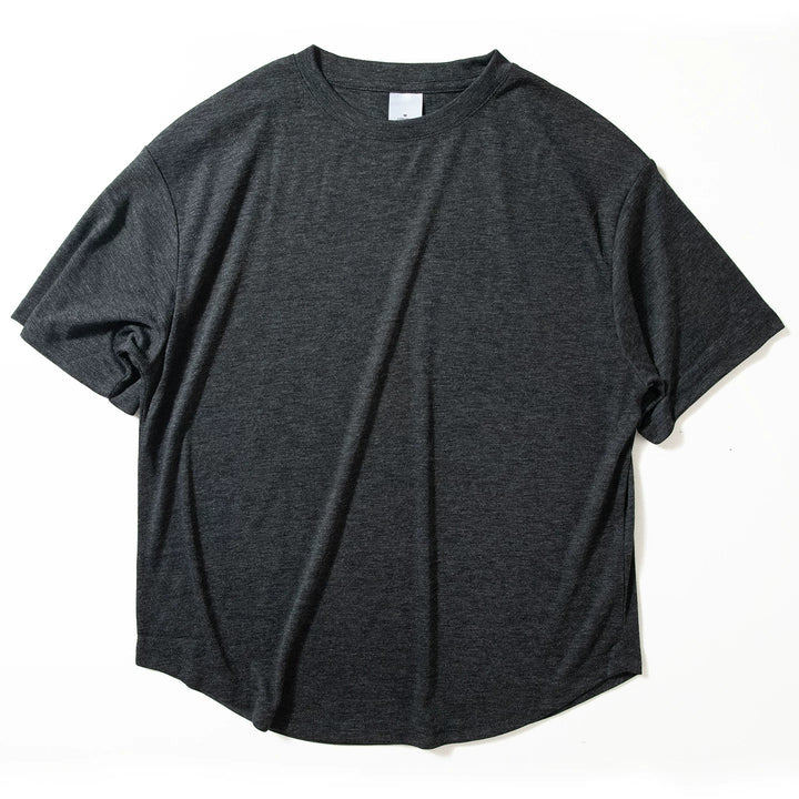 Rounded Hem Loose-fitting Casual T-shirt