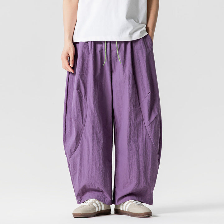Retro Quick-drying Pleated Outdoor Trousers