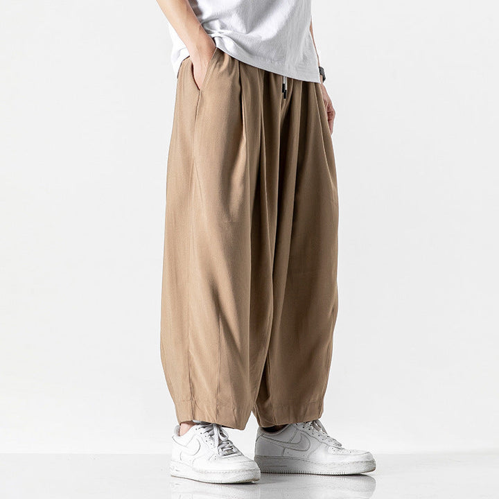 Straight-leg Casual Retro Lantern Pants