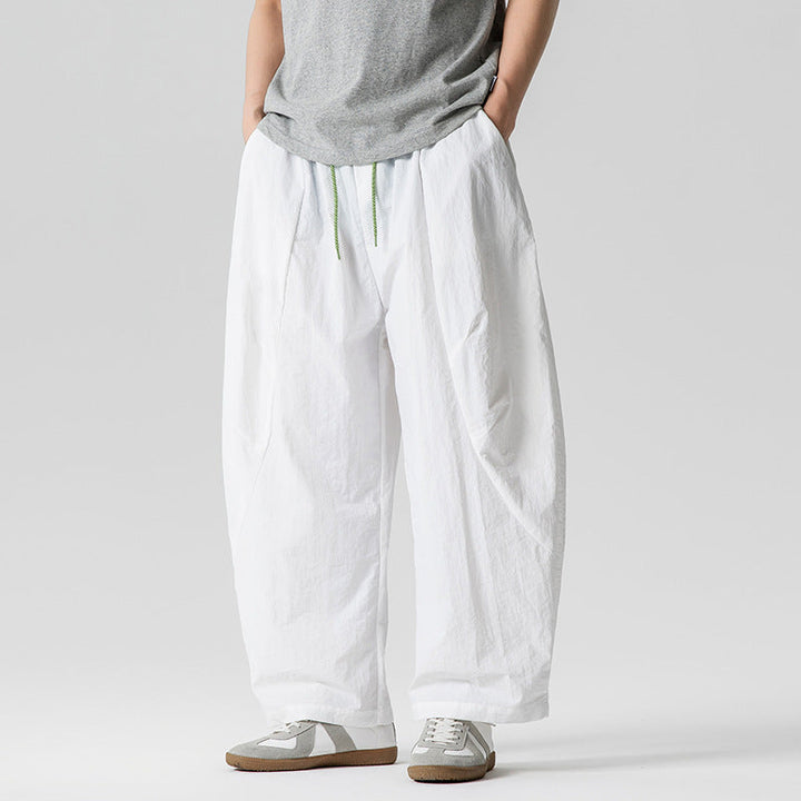 Retro Quick-drying Pleated Outdoor Trousers