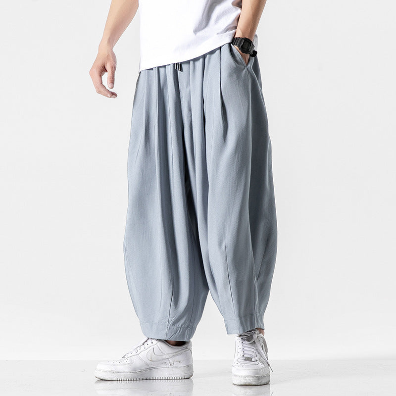 Straight-leg Casual Retro Lantern Pants