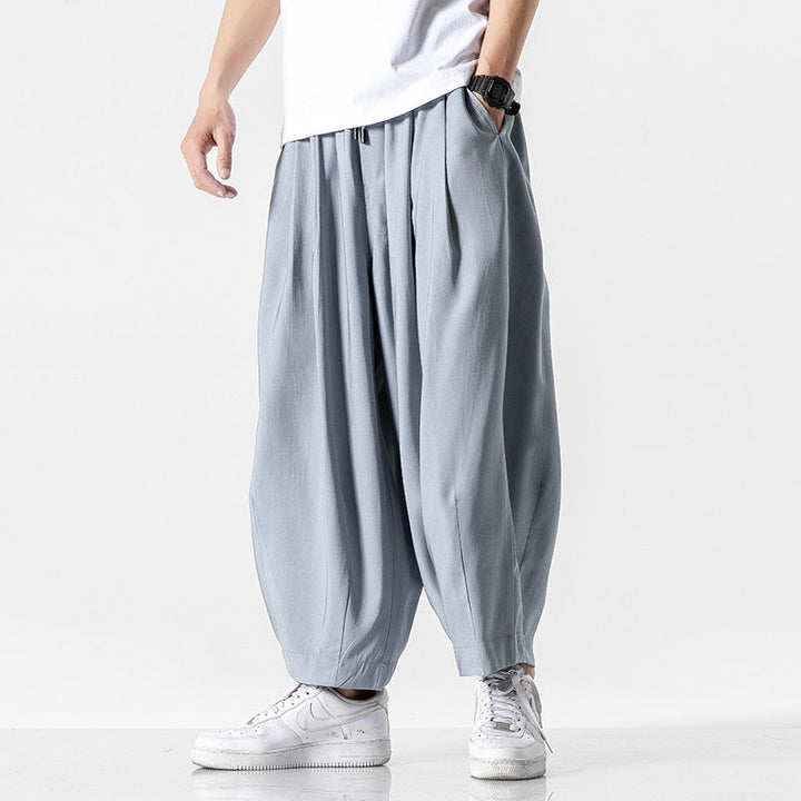 Straight-leg Casual Retro Lantern Pants