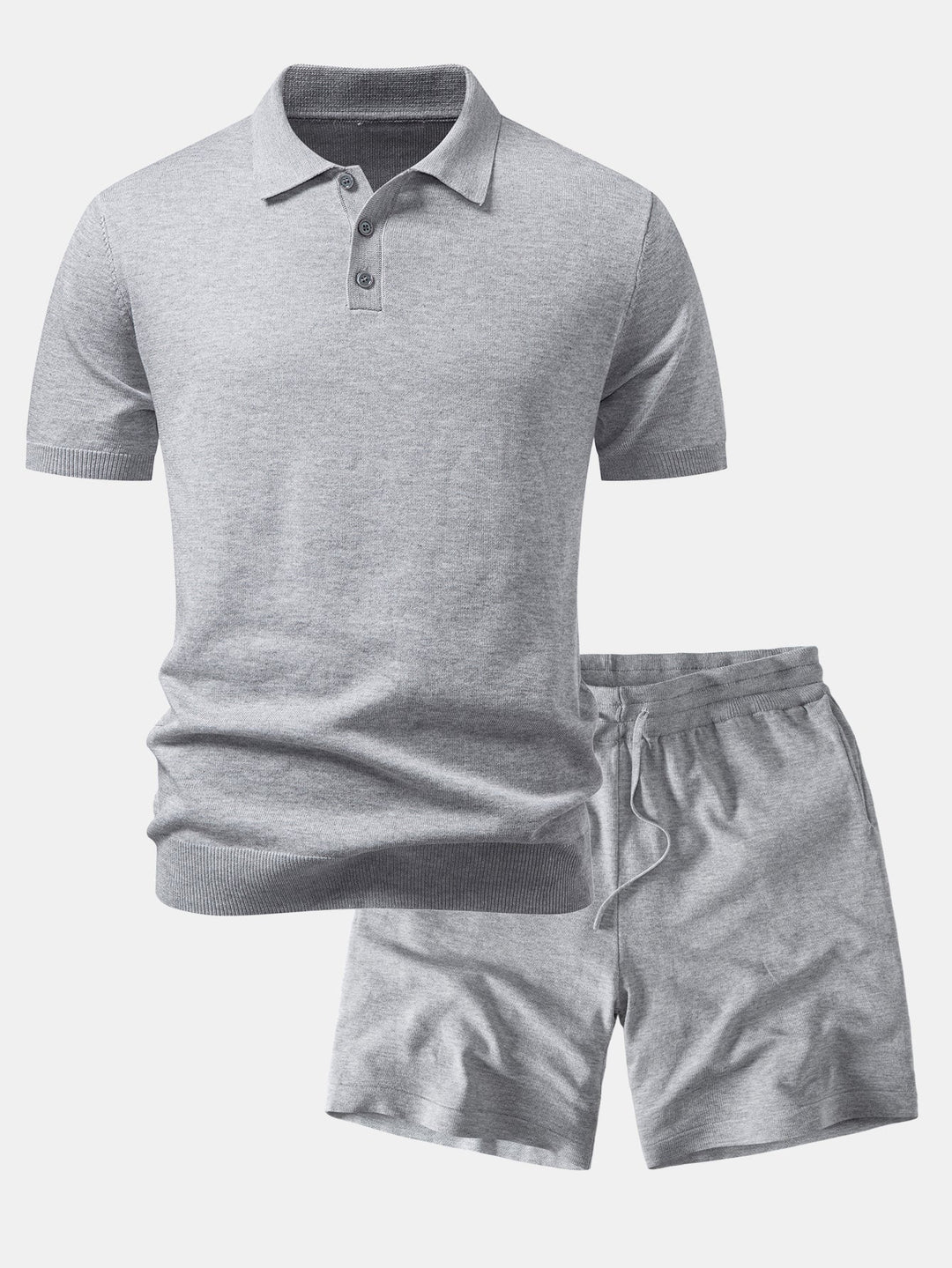Basic Knit Polo &amp; Knit Shorts