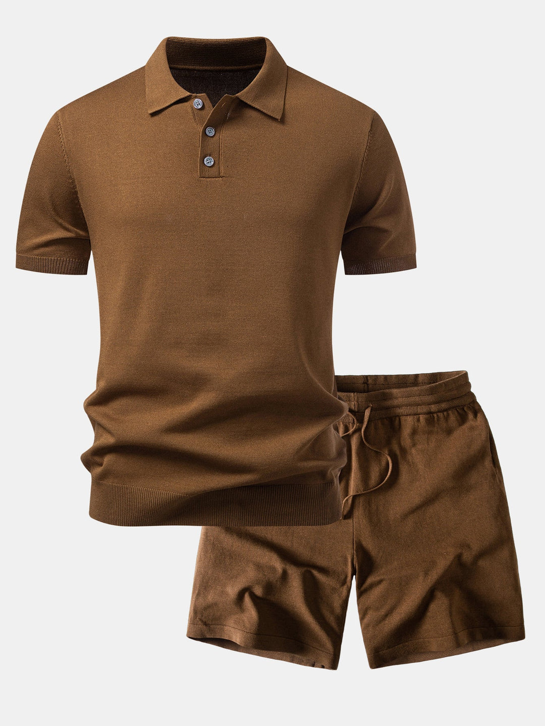 Basic Knit Polo &amp; Knit Shorts