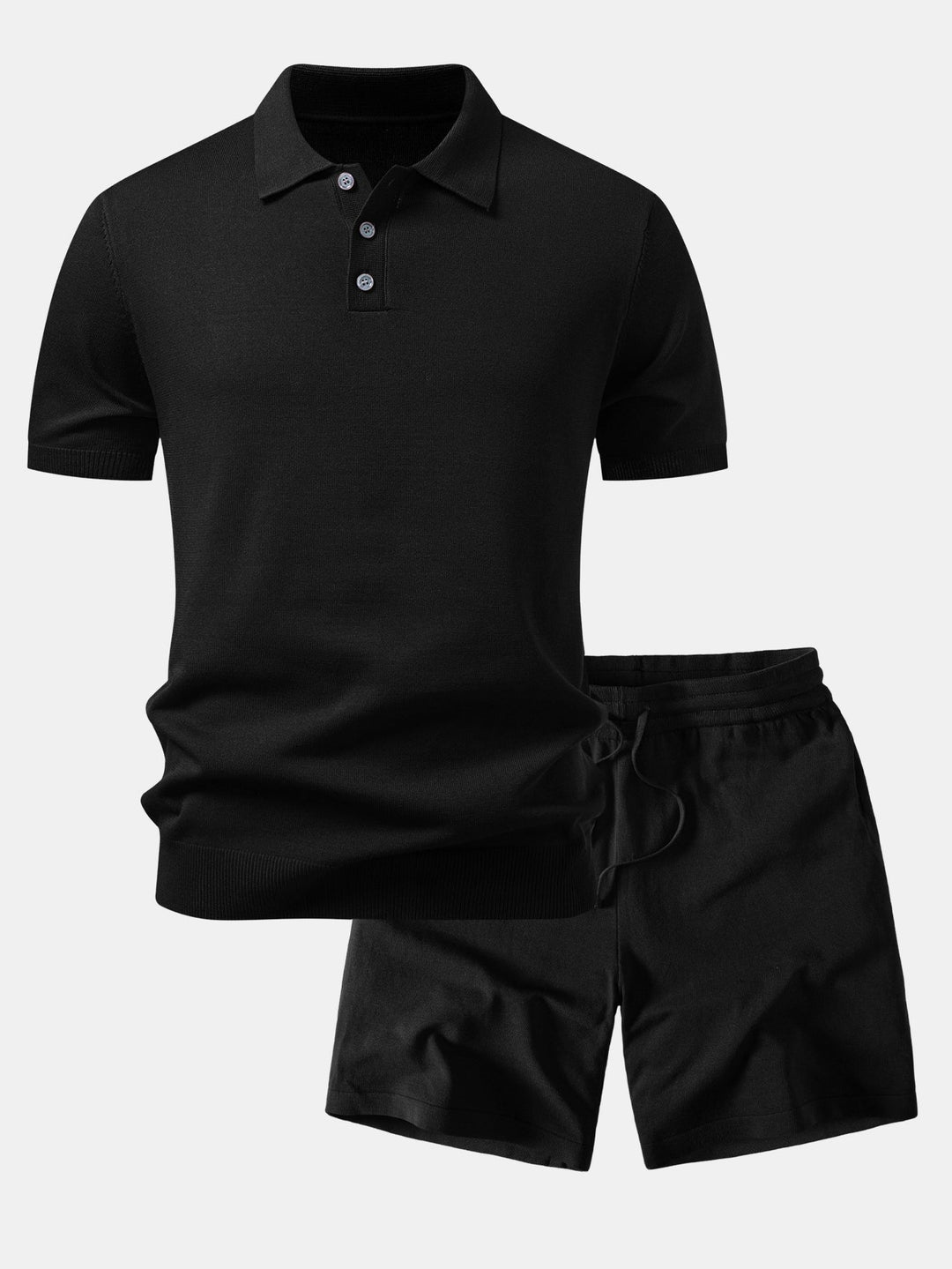 Basic Knit Polo &amp; Knit Shorts