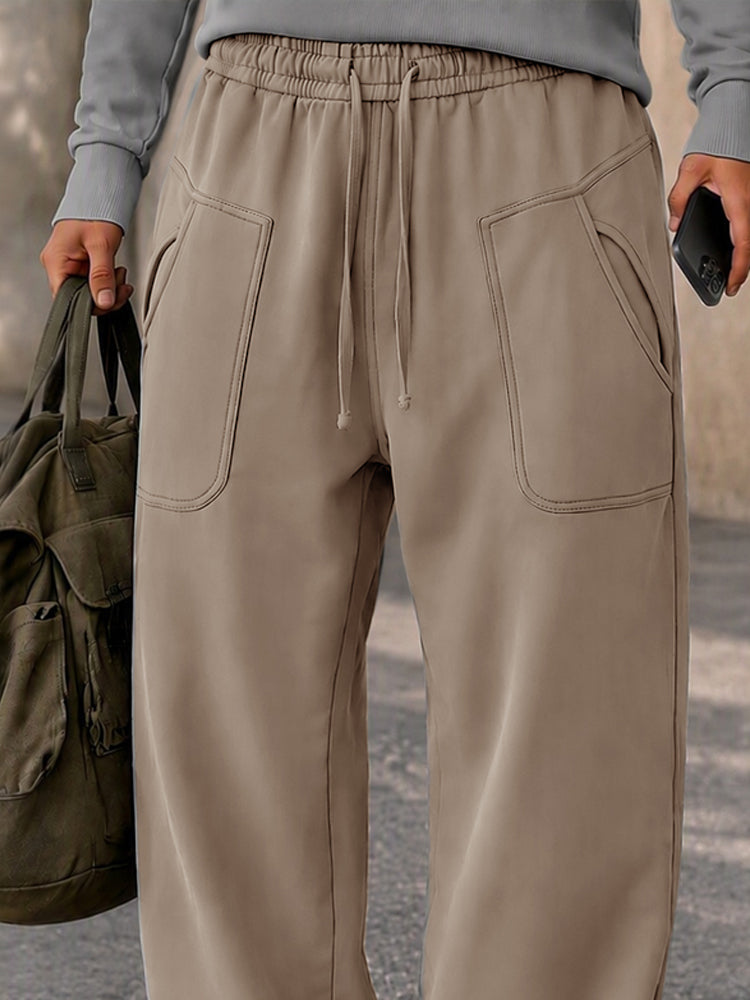Street-Ready Pocket Design Casual Pants