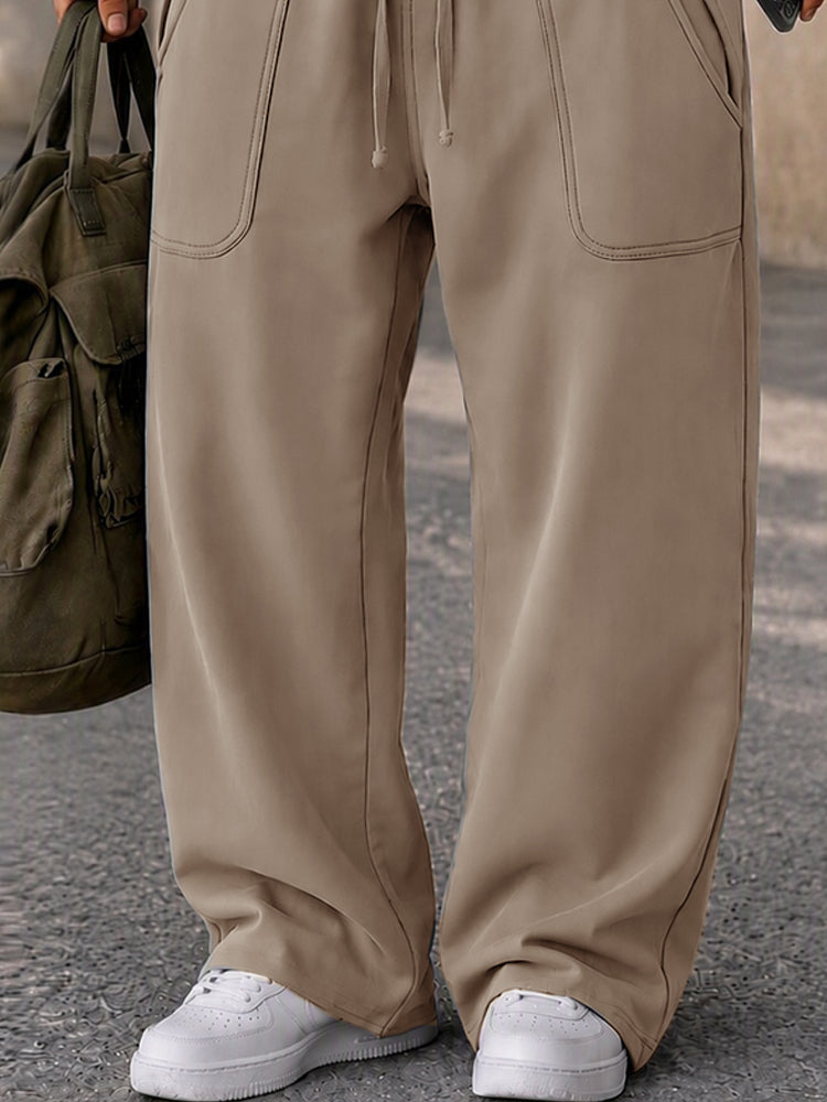 Street-Ready Pocket Design Casual Pants