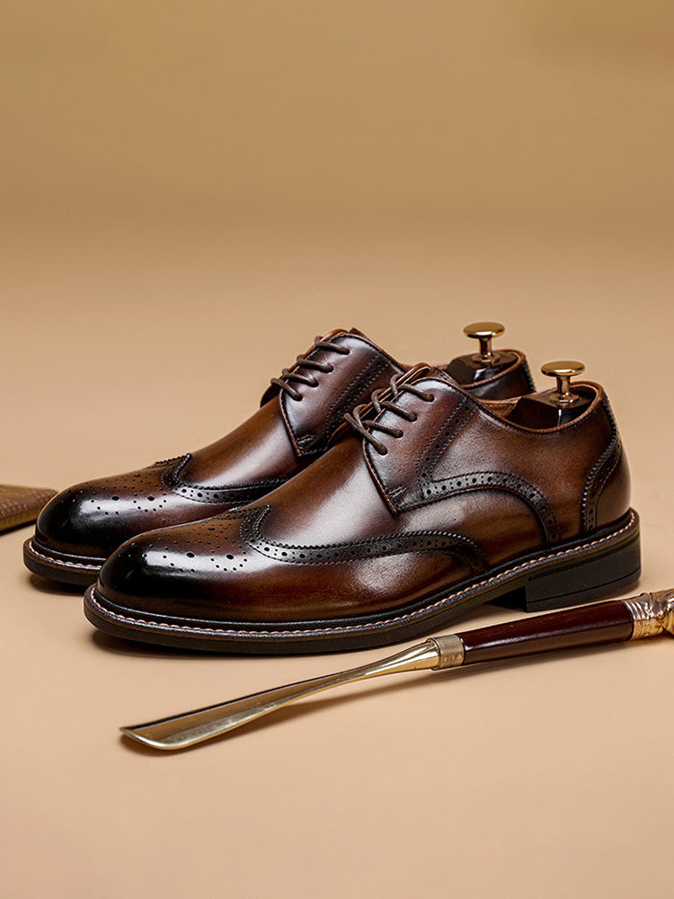 Wingtip Leather Brogue Shoes