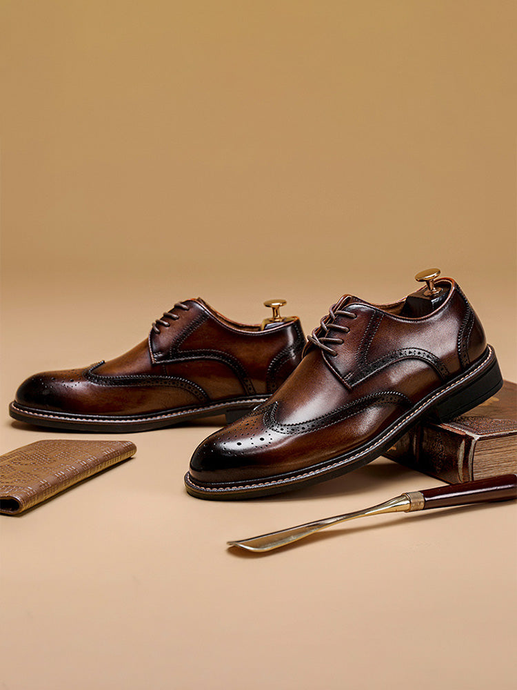 Wingtip Leather Brogue Shoes