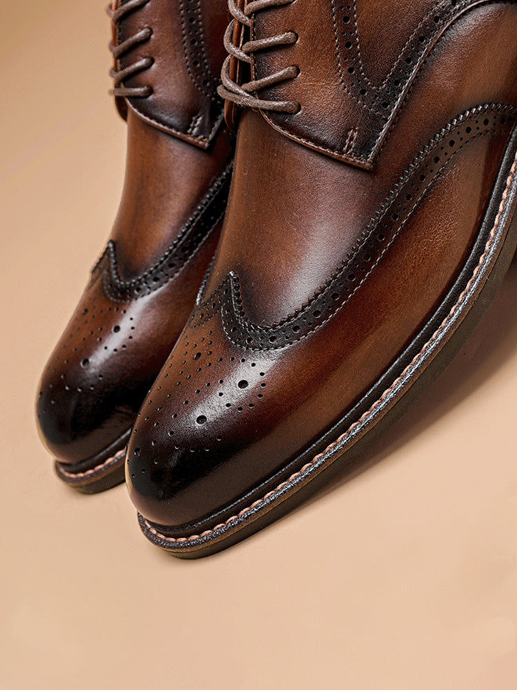 Wingtip Leather Brogue Shoes