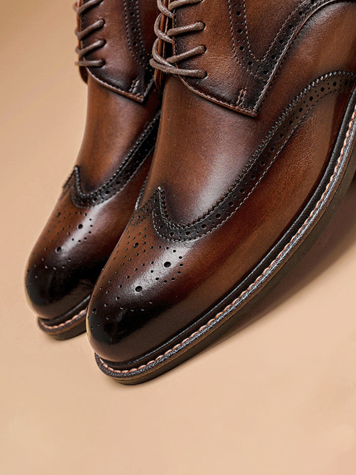 Wingtip Leather Brogue Shoes