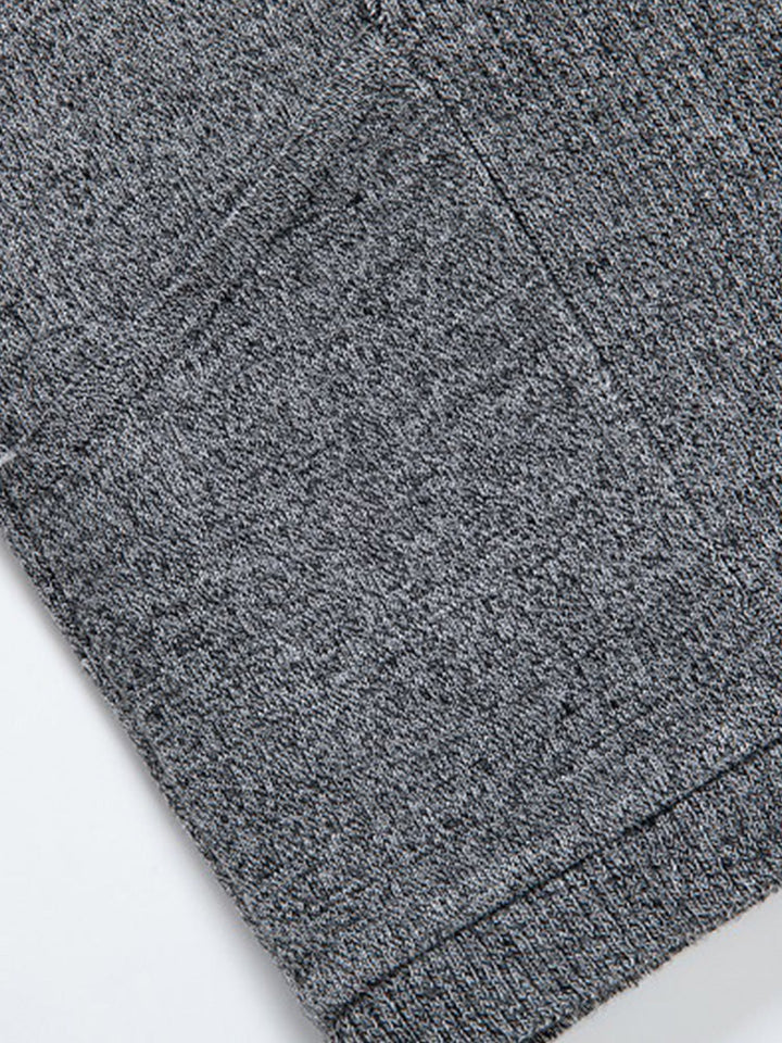 Solid Ribbed Knit Open Front Cardigan